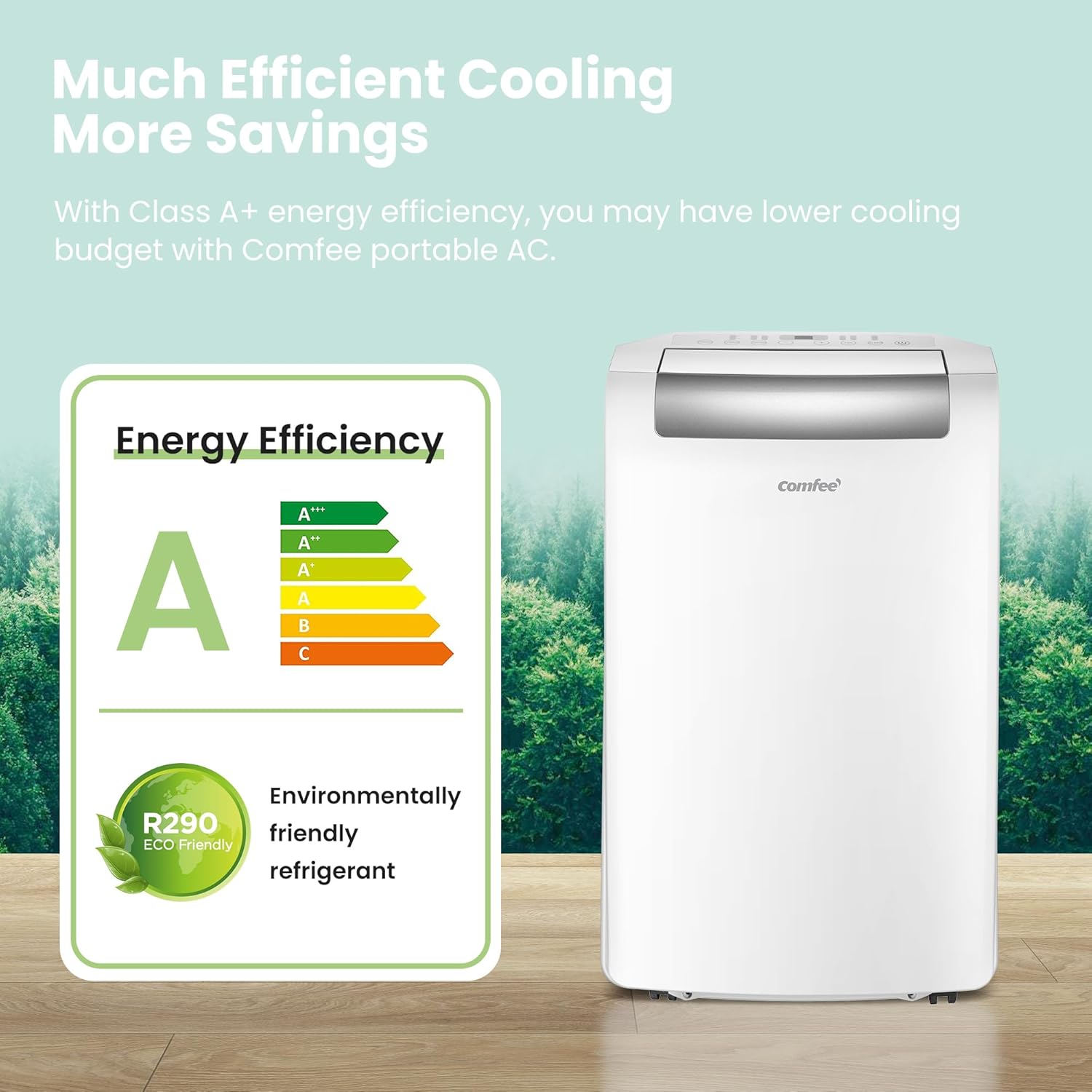 Comfee Condizionatore Portatile Easy Cool 2.0, 7000 BTU 2,0kW, Raffreddamento&Ventilazione&Deumidificazione, Adatto per Ambienti fino a 68m³(25㎡), Controllo tramite APP/Alexa/Google Home/IFTTT, Climatizzatore Portatile con Tubo di Scarico