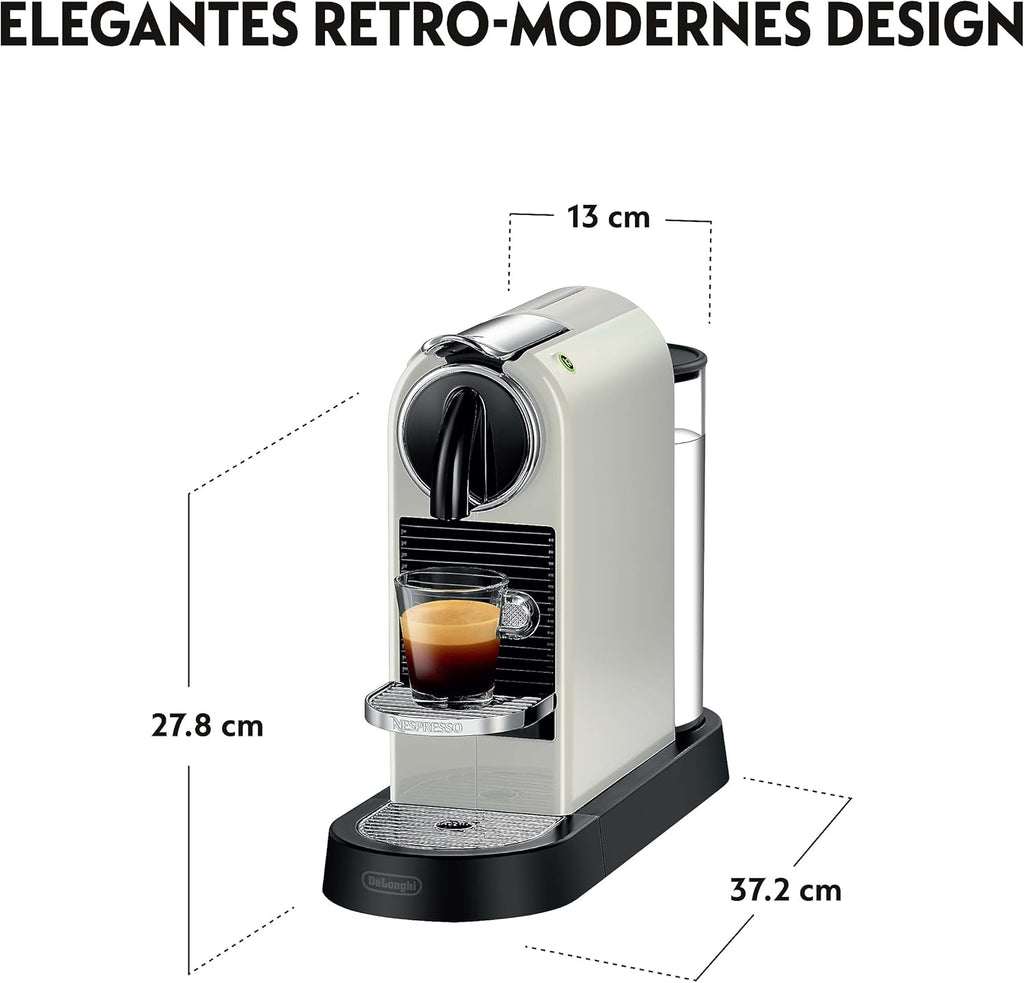 Nespresso De'Longhi EN267.BAE Citiz Macchina da Caffè con Montalatte, Funzione di Risparmio Energetico, 1710W, 1 Litro, 37.2 x 21.8 x 27.7 cm, Nero