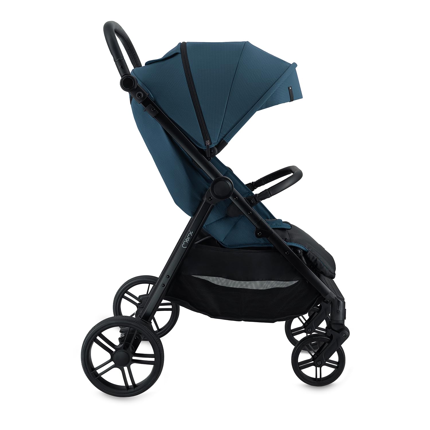 MoMi Passeggino CLARA, Passeggino dai 6 mesi in su, fino a 22 kg di peso corporeo, cintura di sicurezza a 5 punti, sacco coprigambe, portabicchieri, cestino della spesa, borsa per il cambio, zanzariera e parapioggia