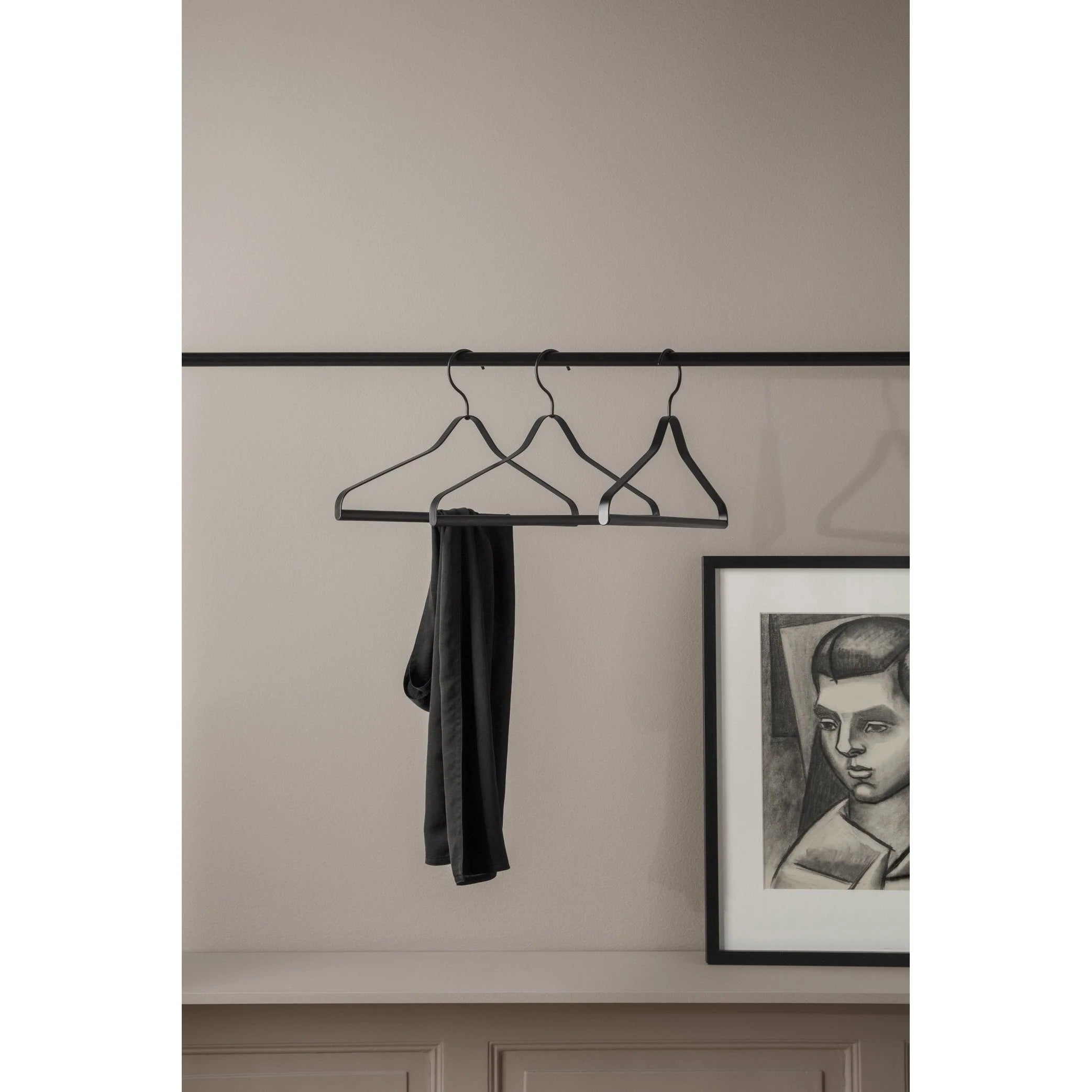 Ferm Living Appendiabiti, nero (set da 3)