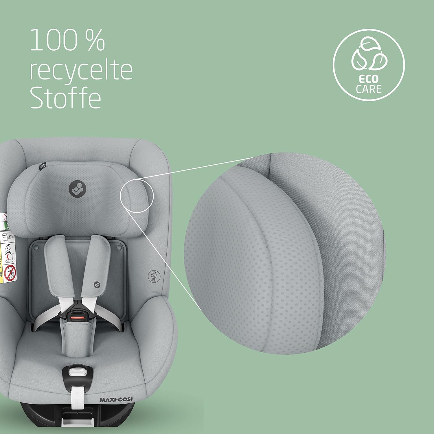 Maxi-Cosi Mica 360 S, Autositz 360 Grad drehbar, 3 Monate– 4 Jahre (61–105 cm), i-Size Baby Autositz, FlexiSpin Drehung, 5 Liegepositionen, G-CELL Schutz, Easy-in Gurthaken, Tonal Graphite