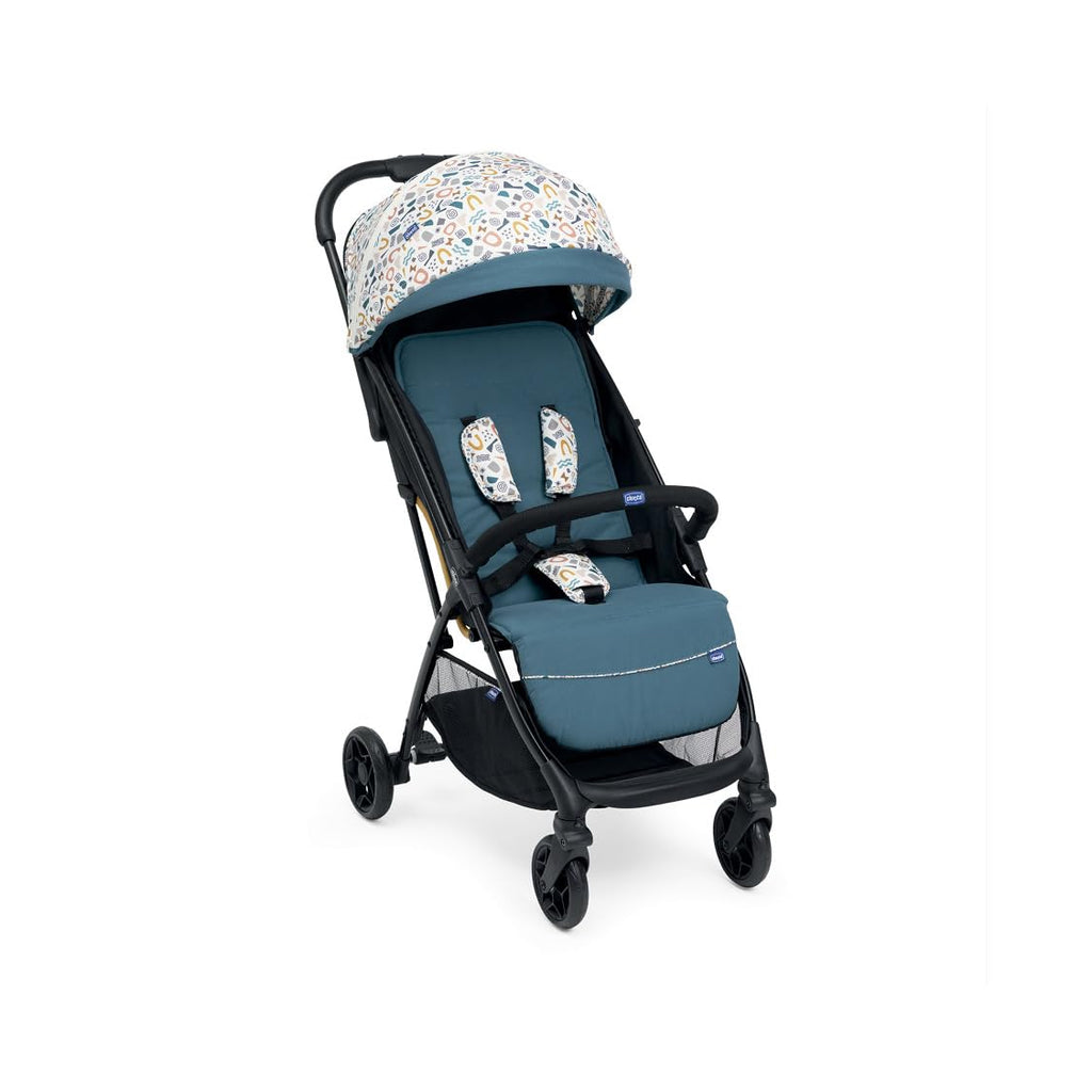 Chicco, Glee, Kinderwagen ab 0 Monate bis 4 Jahre, mit Automatik- und Kompaktverschluss, Ausziehbares Verdeck mit Lichtschutzfaktor 50+ und Regenschutz, 3-stufig verstellbare Rückenlehne, Beinauflage