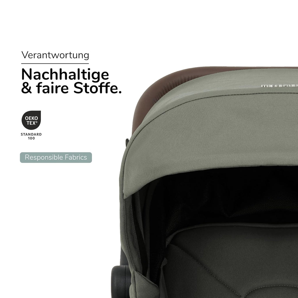my junior® Buggy PICO³ | bis 22kg | Einhand AutoFold-Klappmechanismus | Ergonomische Liegeposition nach IGR e.V. | großes Sonnenverdeck UV50+ | Handgepäckmaß | 2 Belüftungsfenster Hazel - Black
