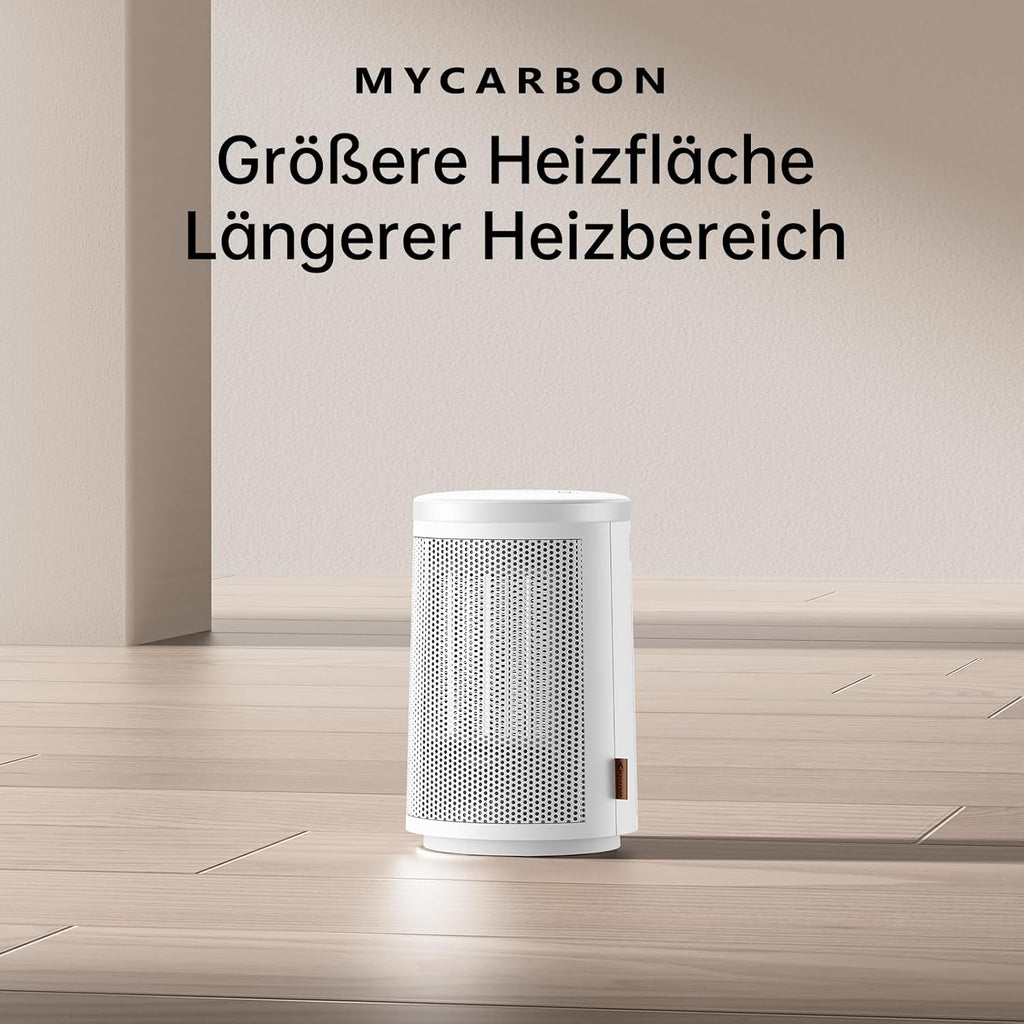MYCARBON Stufetta Elettrica Bagno 900W/1500W Termoventilatore Basso Consumo Silenzioso con Termostato 8H Timer Oscillazione 60° Protezione Antiribaltamento e Surriscaldamento, Stufa Elettrica in Ceramica per Bagno Soggiorno