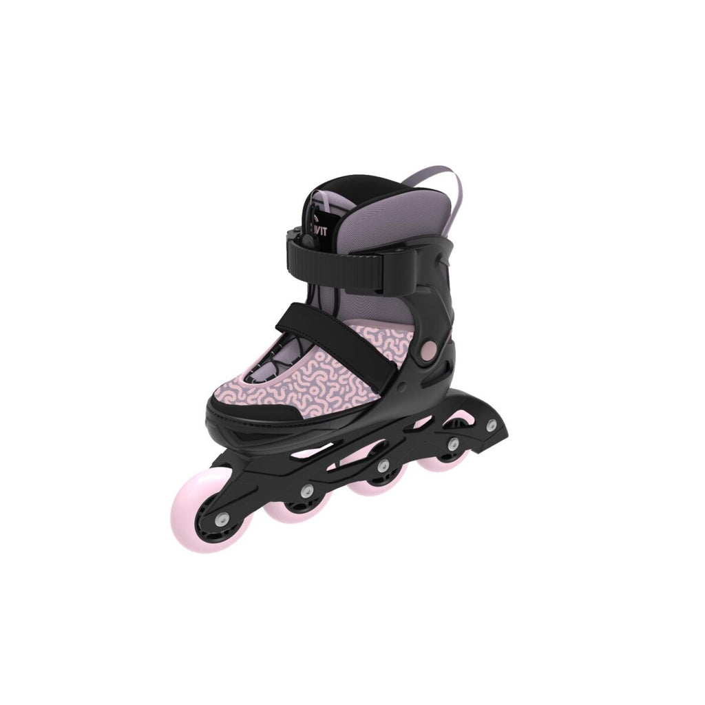 Pattini in linea softboot per bambini CRIVIT, con aiuto per la calzata e maniglia di trasporto (Rosa, 29-33) - B-Ware ottime condizioni