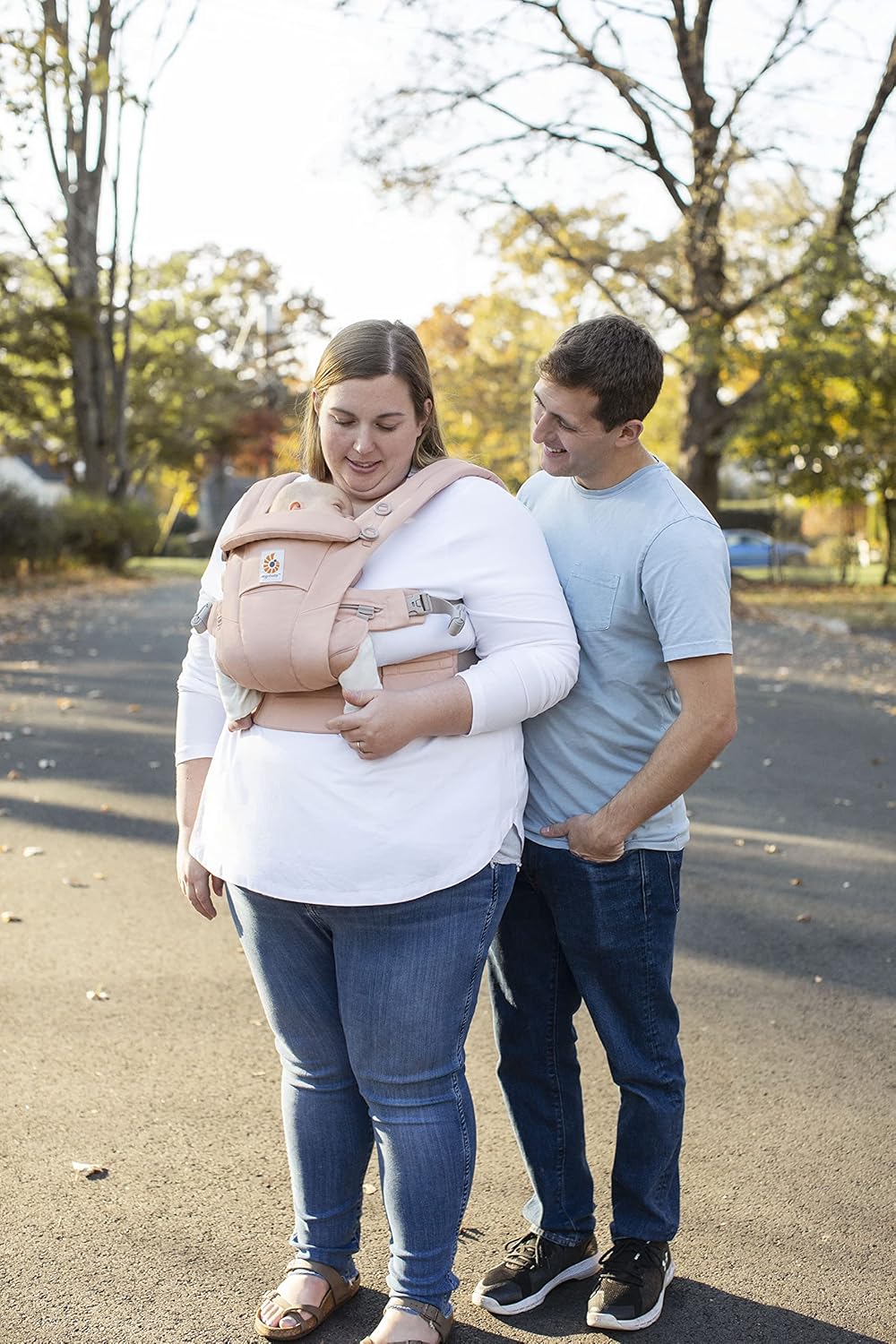 Ergobaby Omni Breeze Marsupio per Neonati dalla Nascita fino a 20 kg, Morbido Mesh SoftFlex a 4 Posizioni, Ergonomico, Porta Bebè, Natural Beige