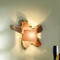 Holz Wandlampe NAGA 70cm x 70cm