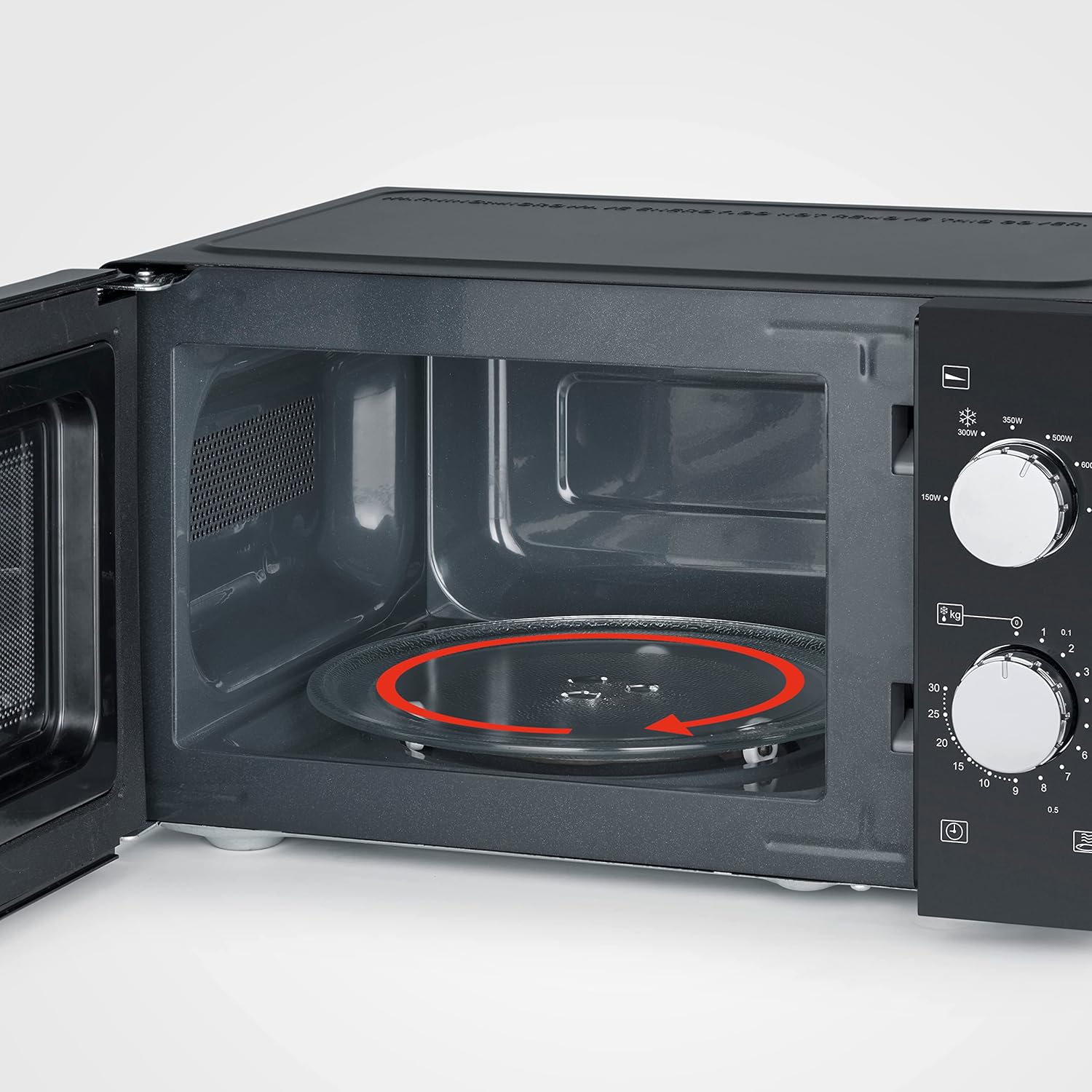 SEVERIN Forno a microonde Solo, Forno a microonde per scongelare e riscaldare, Microonde con piatto girevole per una distribuzione uniforme del calore, nero, MW 7886