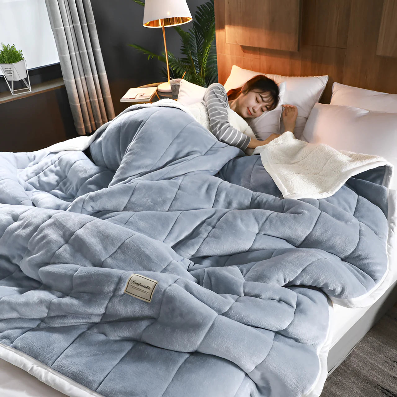 Luxurise Sherpa-Fleecedecke – Weich, Kuschelig und Perfekt für Kalte Tage