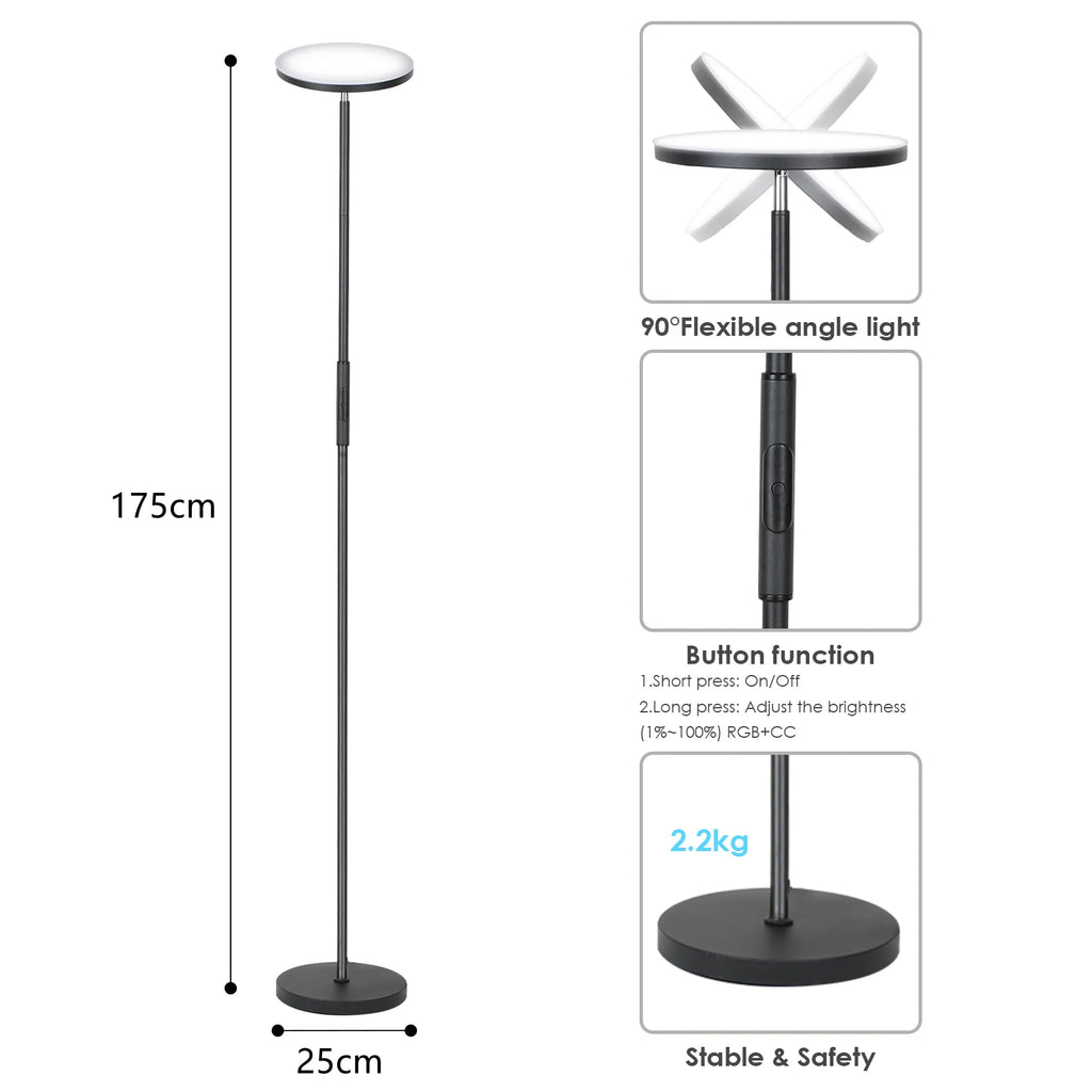 Sonnewelt Lampada da terra a LED dimmerabile RGB 24W