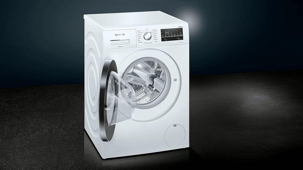 Siemens WM14G400 iQ500 Lavatrice / 8kg / C / 1400 giri/min / Programma Outdoor / Funzione varioSpeed / Funzione aggiunta bucato / aquaStop, Bianco/Nero