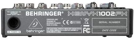 Behringer XENYX 1204USB Mixer premium a 12 ingressi 2/2-Bus con preamplificatori microfonici XENYX e compressori, EQ "britannico" e interfaccia USB/Audio