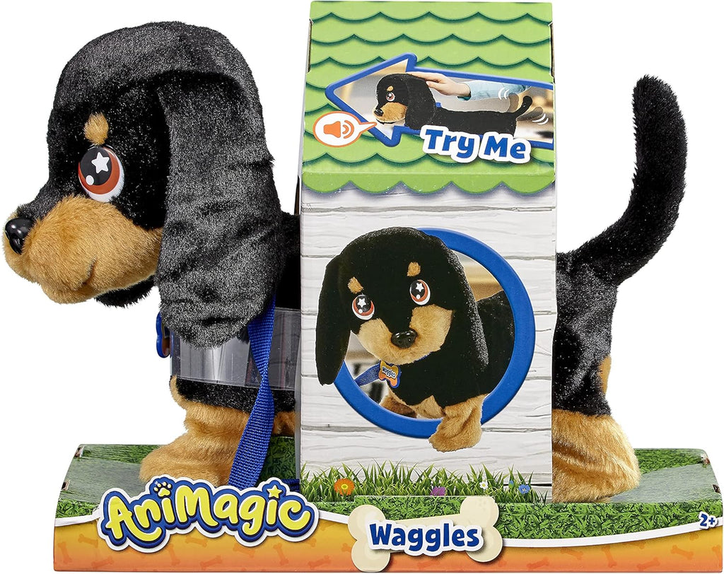 Animagic 31290 - Waggles, der Dackel, der wackelt - Elektronisches Haustier, ab 4 Jahren