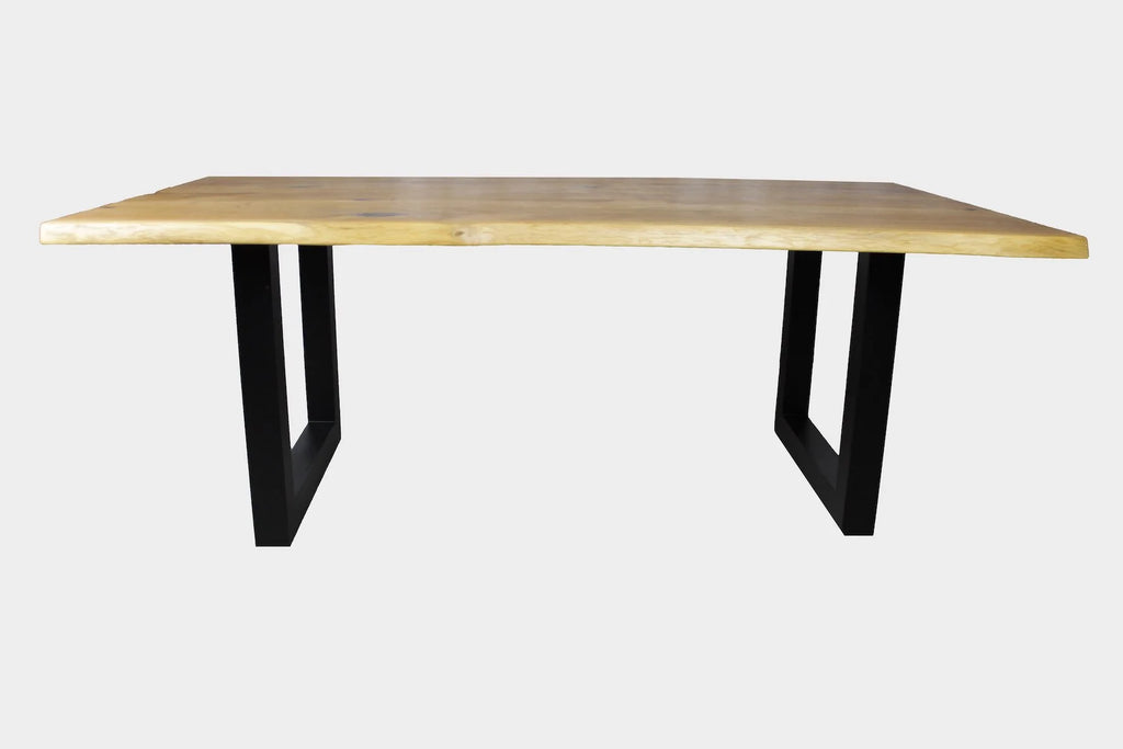 Serie MAXIM | Baumkantentisch - Eiche - inkl. Tischbein U-Form - versch. Gren und Farben | Lnge: 160 - 300 cm | Breite: 90 -100 cm