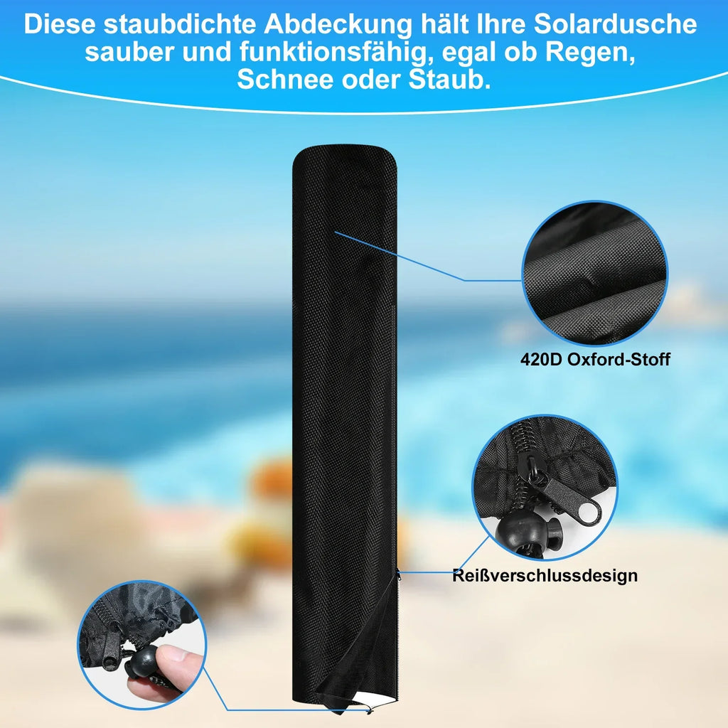 Sonnewelt 60L Doccia Solare Doccia da Giardino Incl. Copertura Protettiva e Doccetta