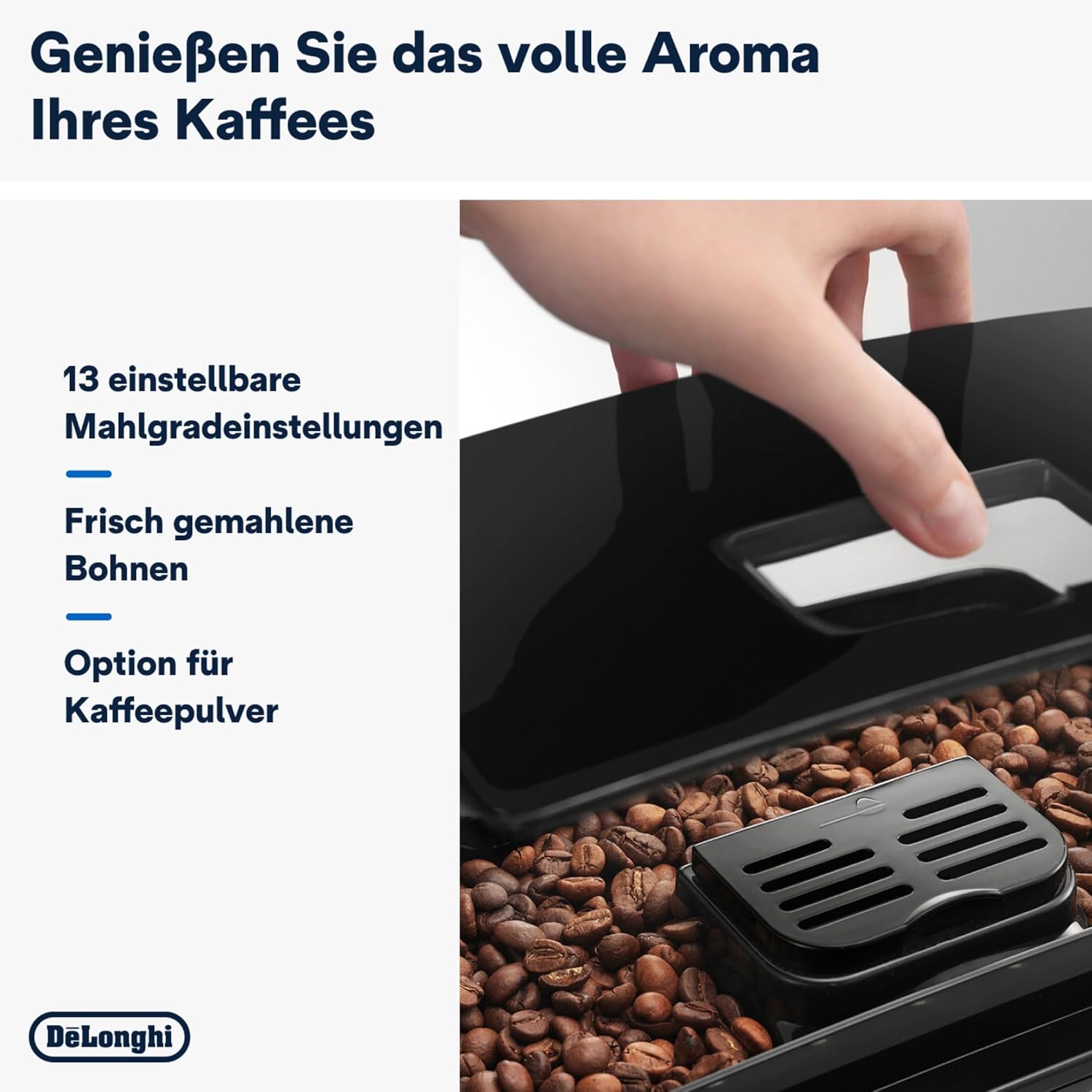 De'Longhi Magnifica S ECAM11.112.B, Macchina da Caffè Automatica con Lancia a Vapore per Cappuccino, Tasti di Selezione Diretta per Espresso e Manopola, Funzione 2 Tazze, Nero