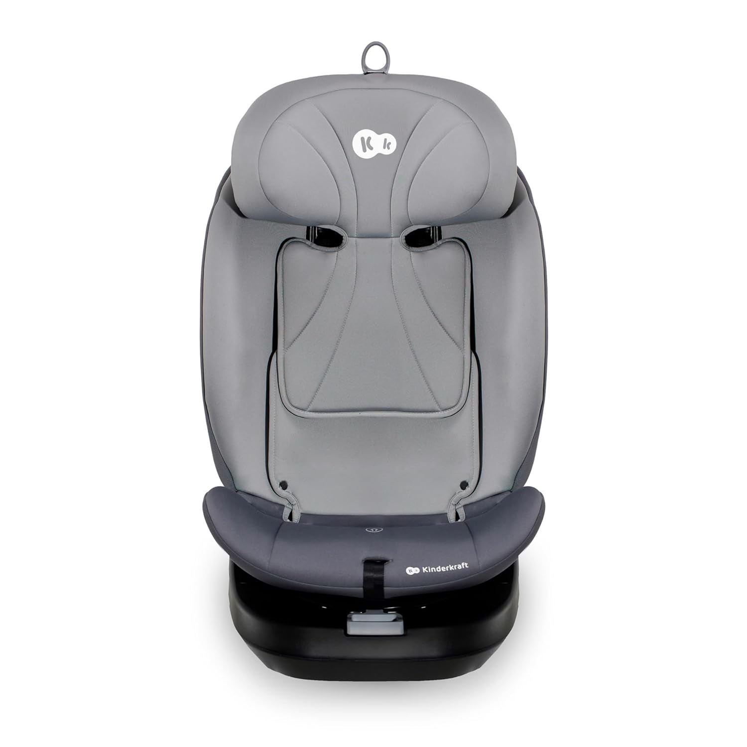 Kinderkraft I-GROW Kindersitz 0-36 kg, I-SIZE 40-150 cm, 360 grad drehbar, Kinderautositz mit Isofix station, FWF und RWF, Verstellbare Kopfstütze/Rückenlehne mit Liegeposition, Grau