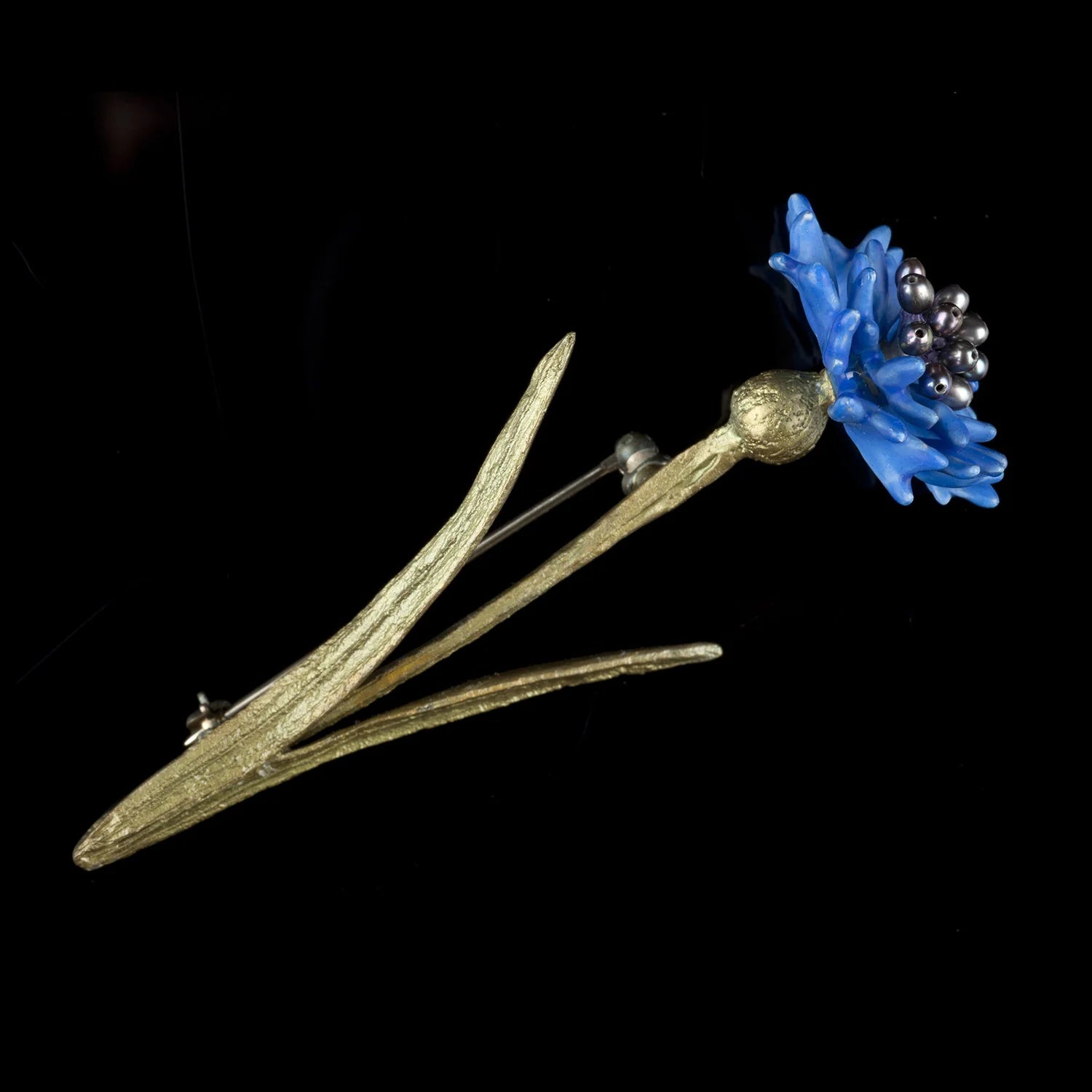 Blaue Kornblume - Brosche