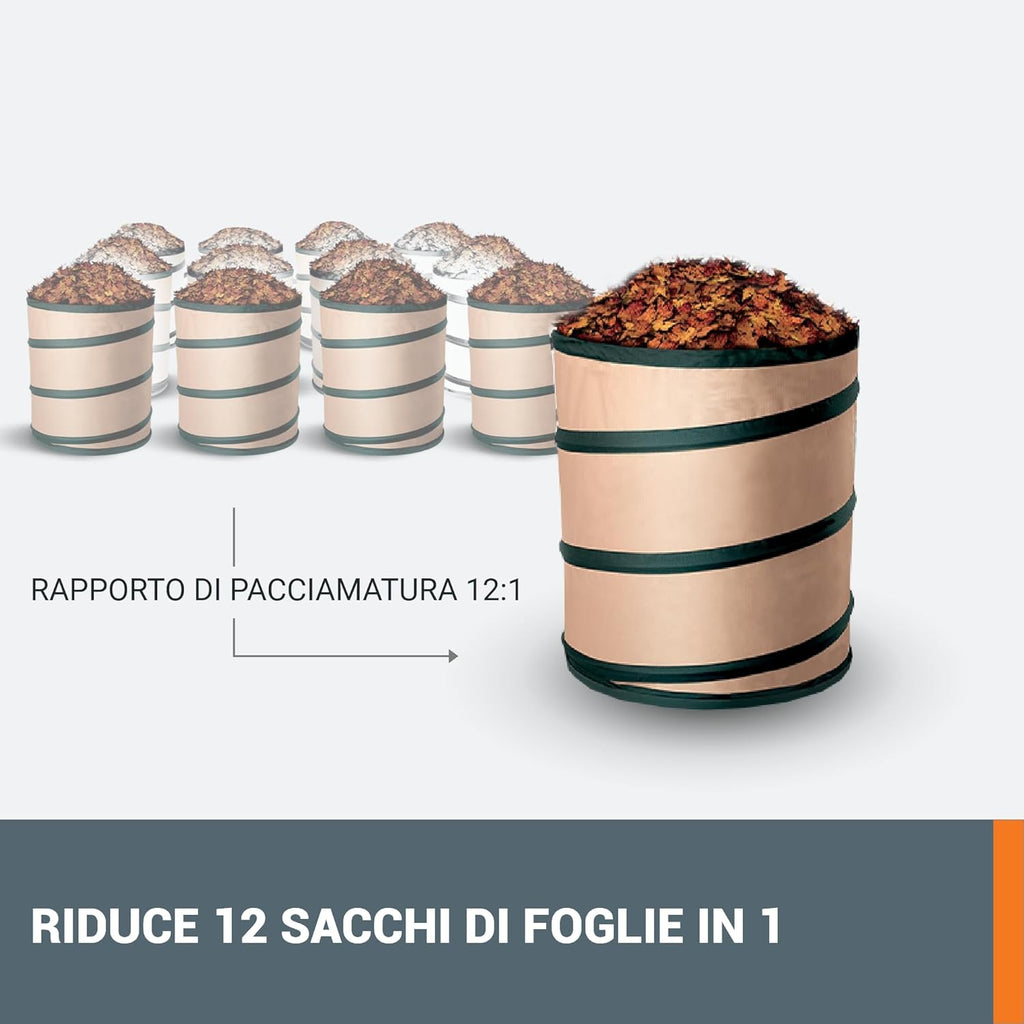 WORX WG583E.9 Soffiatore/Aspiratore per Foglie a Batteria 40V (2x20V) - 2 in 1 per Spazzare e Aspirare le Foglie - Sacco di Raccolta da 35L - Senza Batteria e Caricabatterie, Nero / Arancione