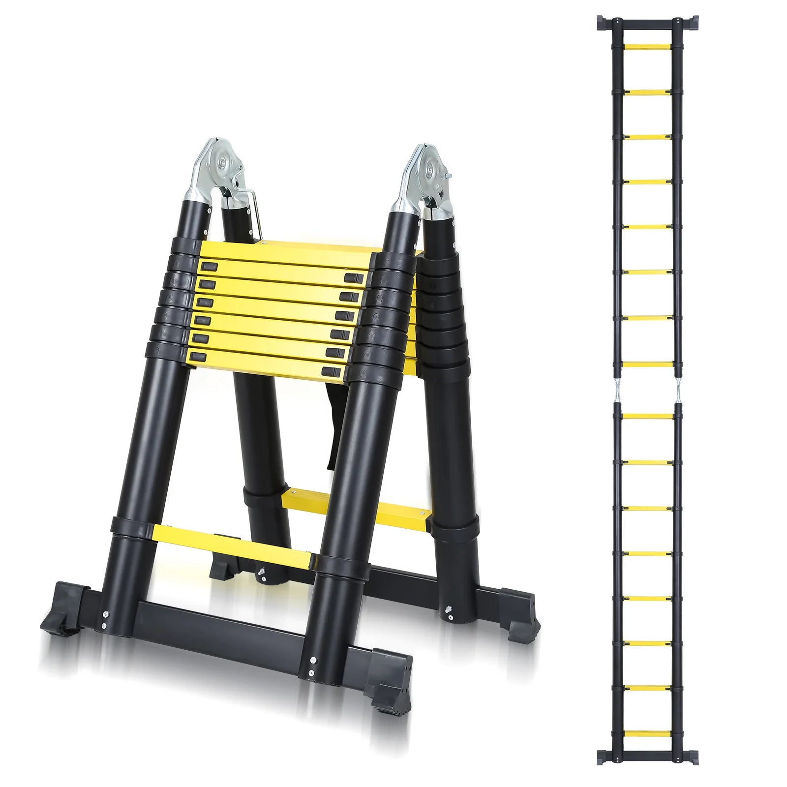 Sonnewelt Scala Telescopica Portatile in Alluminio Max. Carico 150 kg 3.8M (1.9+1.9M)