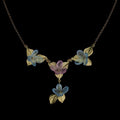 Collana Ortensia Blu - 4 Fiori