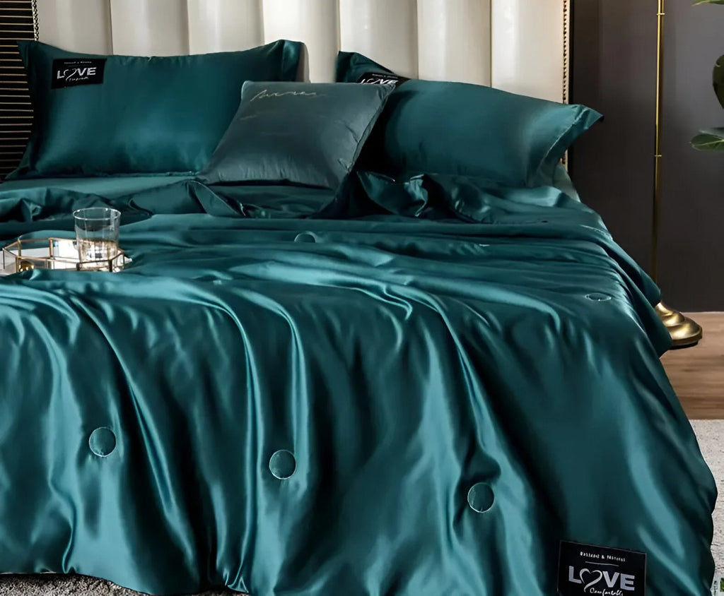 SilkyLux Satin-Bettwsche – Weiche & Atmungsaktive Decke für Ganzjhrigen Komfort