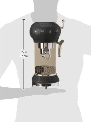 Smeg, ECF01WHEU Macchina da Caffè Espresso Manuale, Sistema Cappuccino, Thermoblock, Alloggiamento Tazze Grandi e Funzione Doppio Caffè, Serbatoio Acqua 1 l, Dimensioni Compatte, 1350W, Bianco