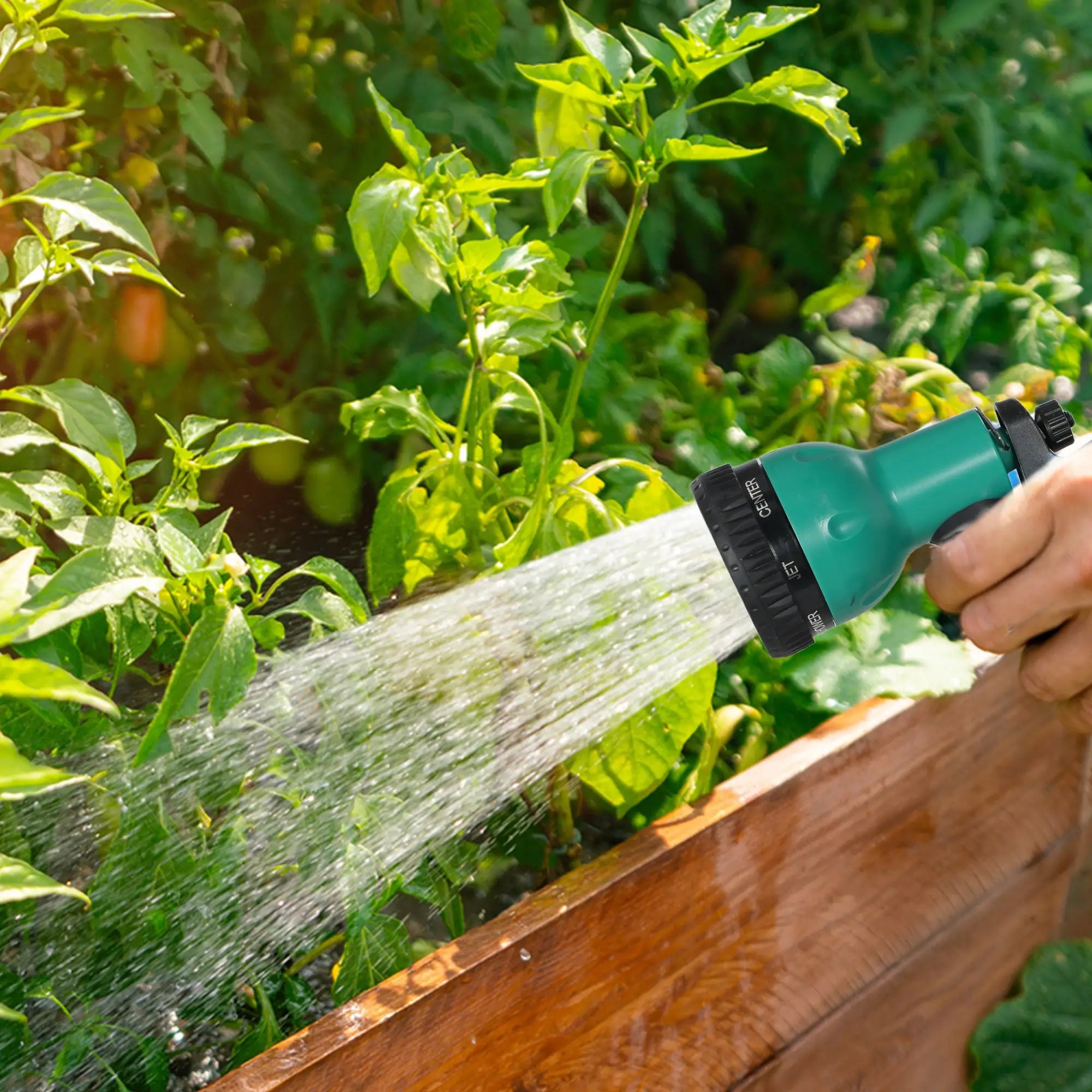 Avvolgitubo Outsunny con Tubo da Giardino 30m Automatico 7 Funzioni Spray