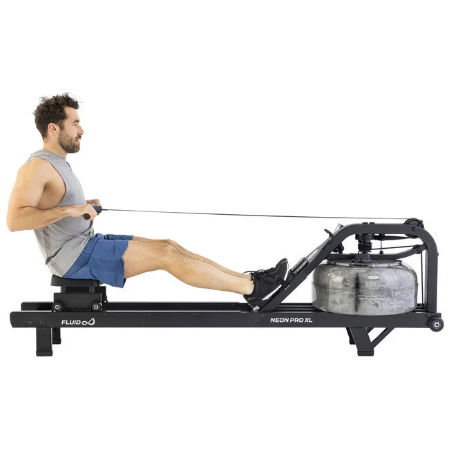 Vogatore ad acqua Fluid Rower Neon PRO XL Nero opaco