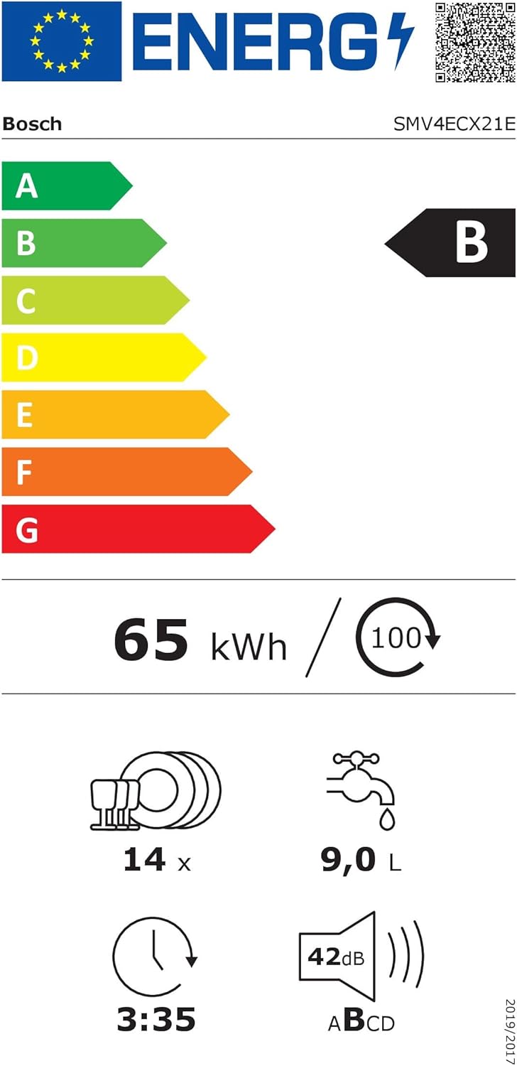 Bosch Serie 4, Lavastoviglie a scomparsa totale, 60 cm, SMV4ECX21E