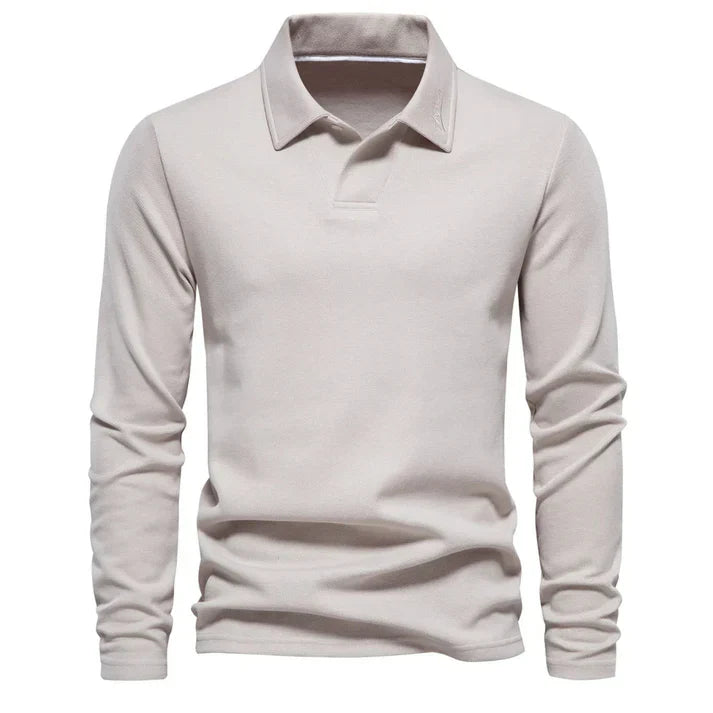 Langrmelige Polo-Bluse für Mnner