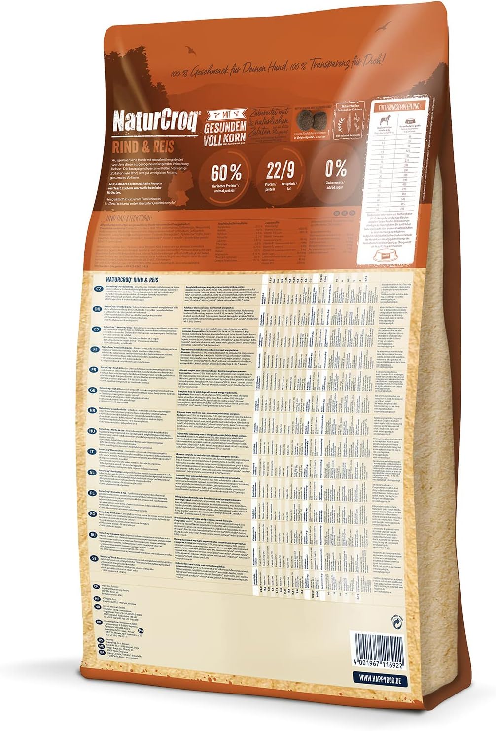 Happy Dog Premium NaturCroq Grainfree 15 kg