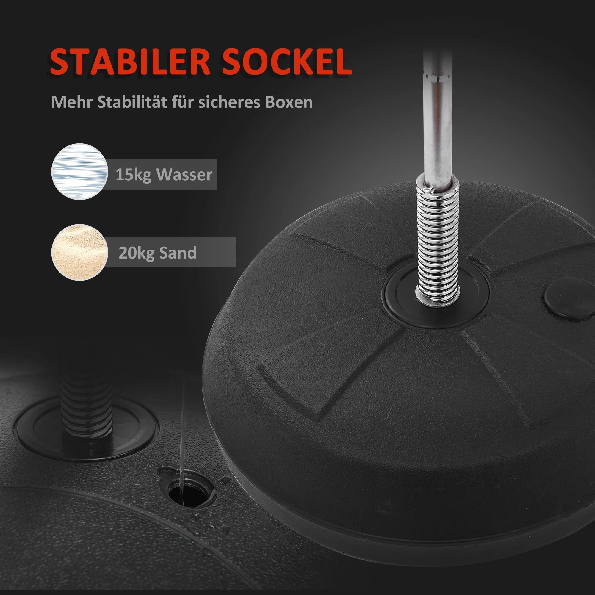 Set Punchingball HOMCOM regolabile in altezza incl. guantoni pompa