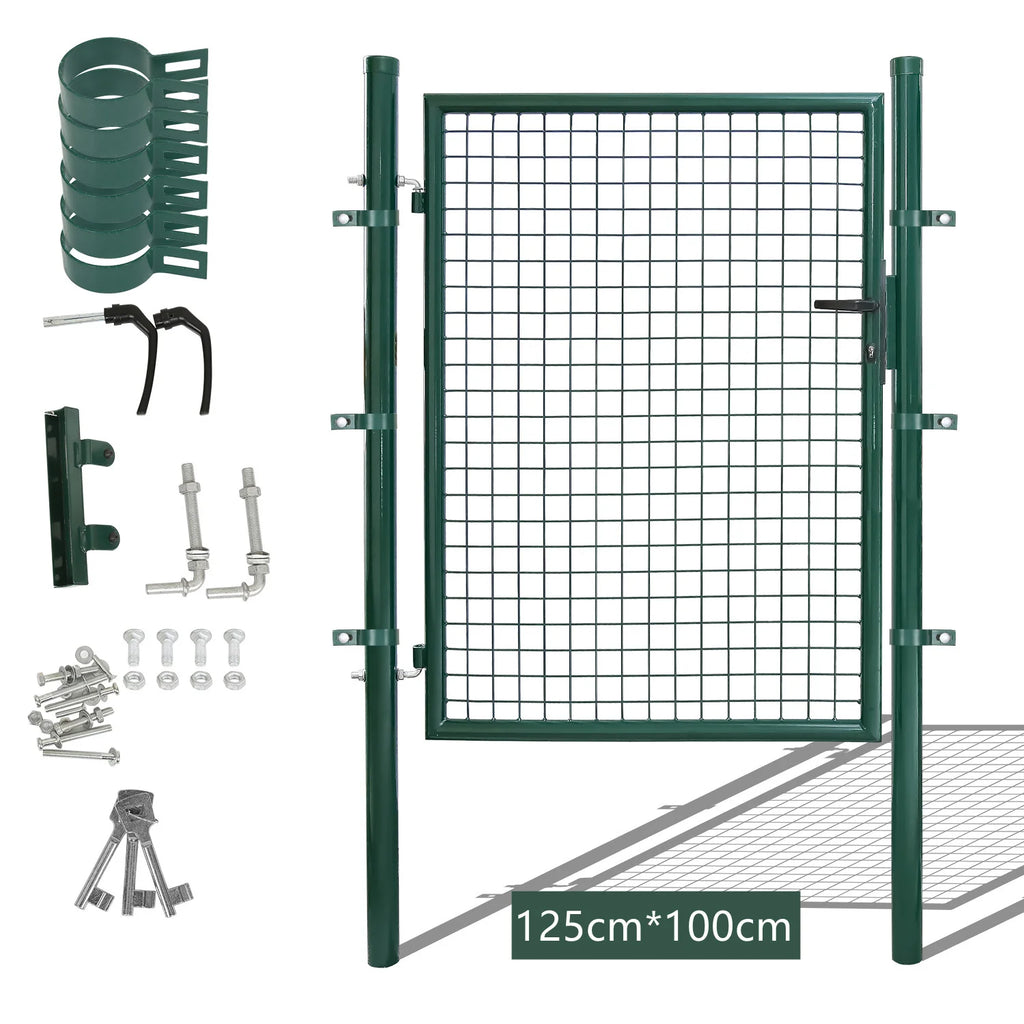 Sonnewelt Cancello da giardino Verde con serratura