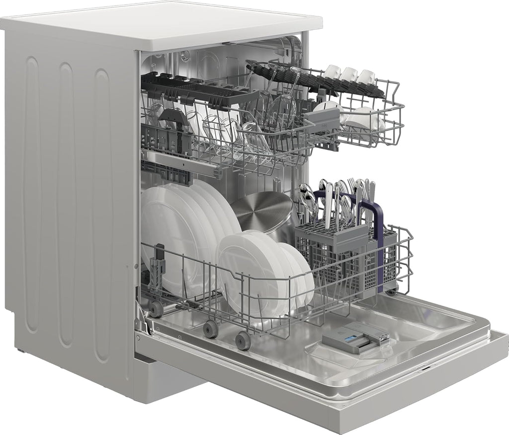 Beko BDFN26420W b300 Lavastoviglie a libera installazione, integrabile, 14 coperti, Motore ProSmart Inverter, TrayWash, HygieneIntense, 6 programmi, WaterSafe+, Bianco