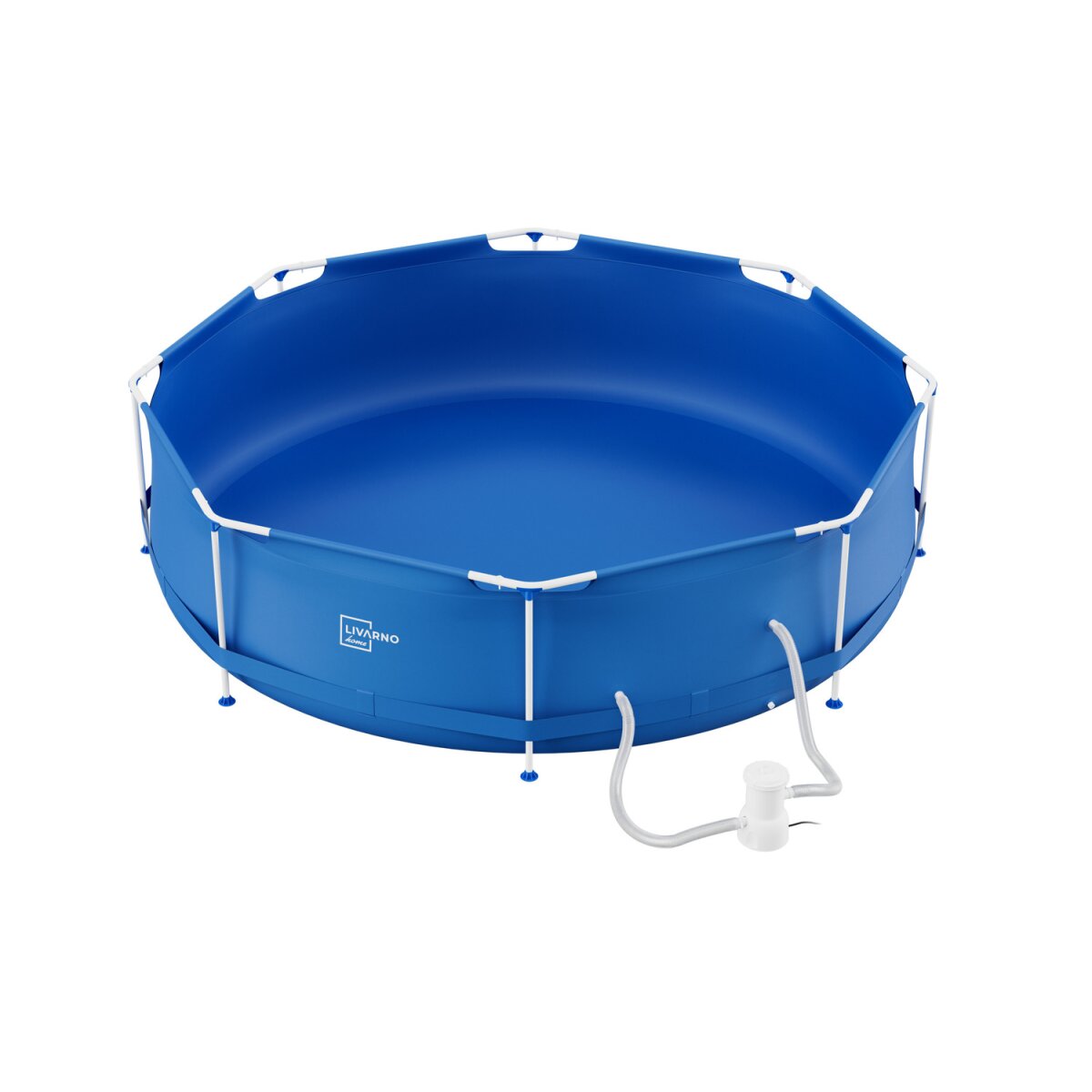 LIVARNO home Piscina con telaio in metallo, Ø 300 x H 76 cm - Articolo di seconda scelta, pari al nuovo