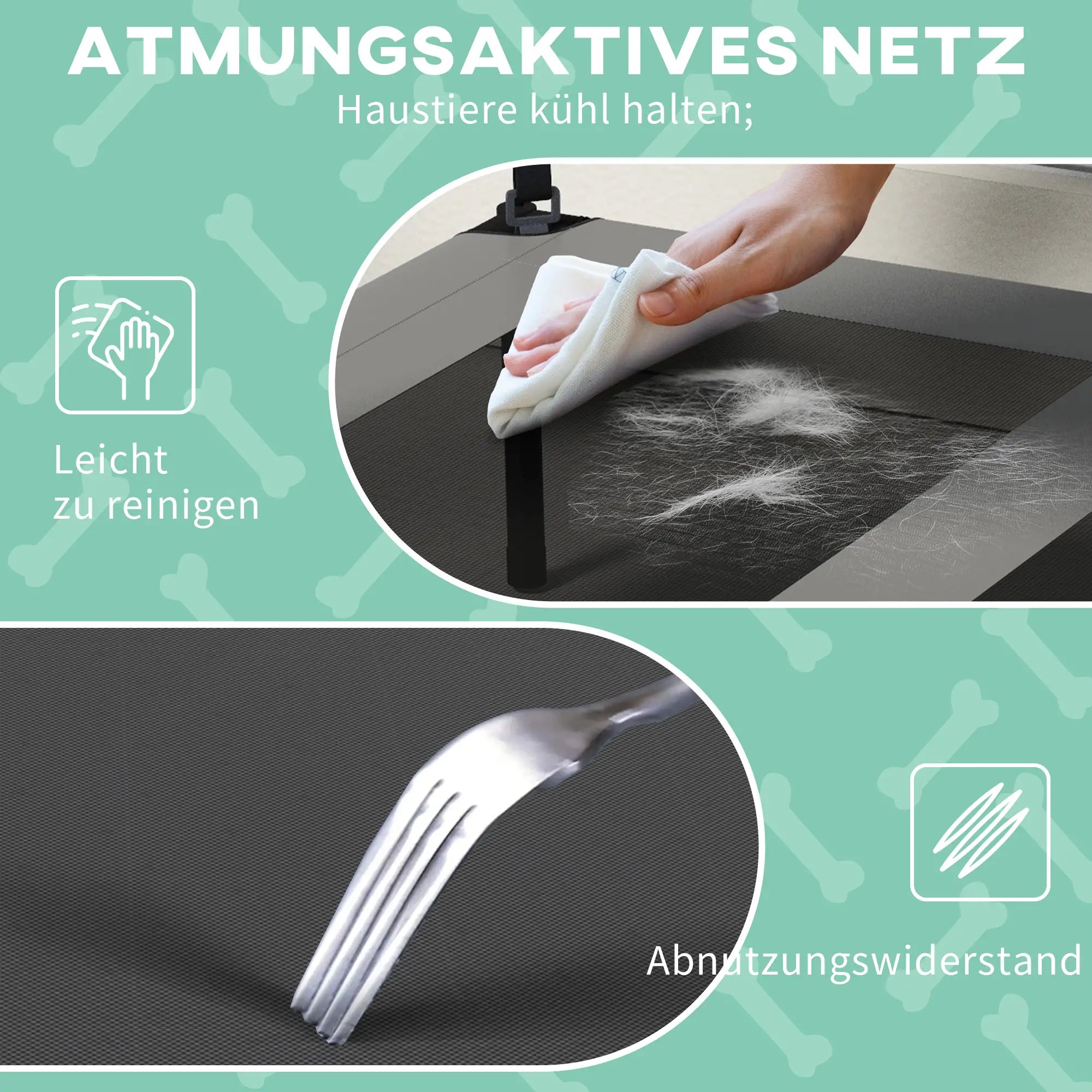 PawHut Cuccia Rialzata per Cani da Esterno con Tettoia – Grigio Chiaro, Traspirante