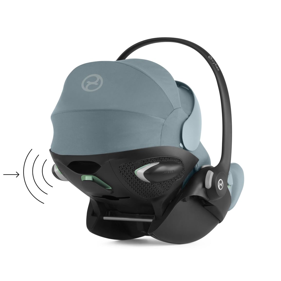 CYBEX Gold Seggiolino auto Cloud G i-Size Comfort, con riduttore per neonato, dalla nascita a circa 24 mesi, per bambini da 40 cm a 87 cm, max. 13 kg, Moon Black