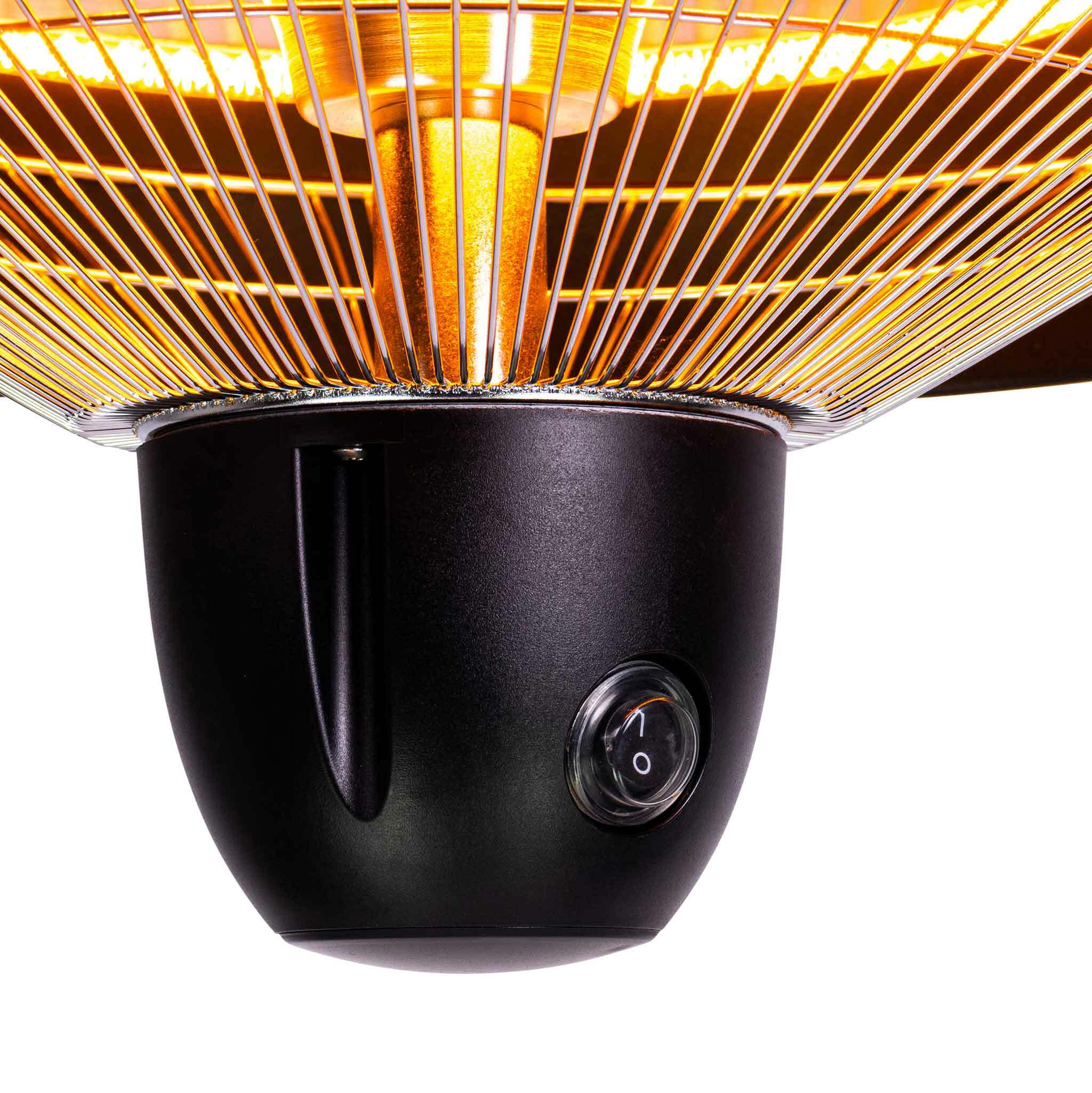 Fornorth Heizstrahler Riscaldatore da soffitto Originale 1500W con telecomando, nero