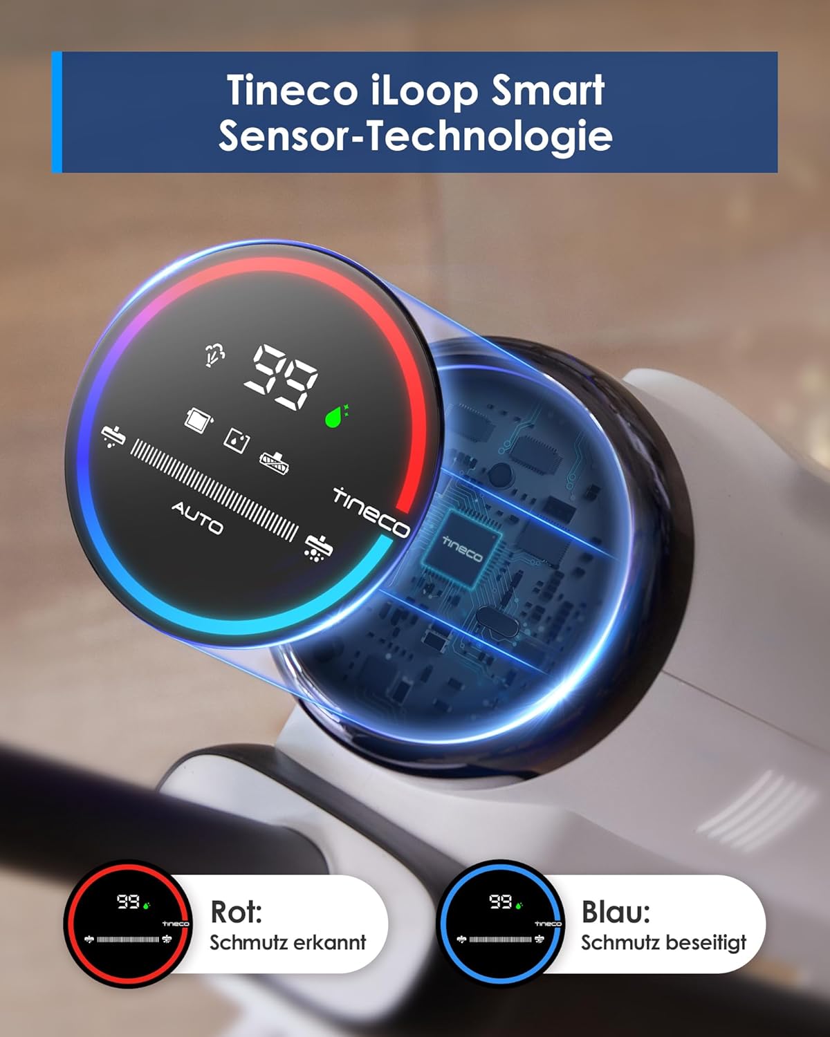 Tineco iFLOOR 5 Steam Lavapavimenti a vapore, vapore ad alta temperatura da 120℃, pulitore a vapore con filo, aspiraliquidi autopulente, lavapavimenti per sporco appiccicoso, residui di cibo