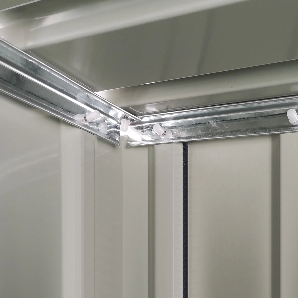 Outsunny Casetta per Attrezzi 142×84×189 cm Acciaio Grigio Scuro