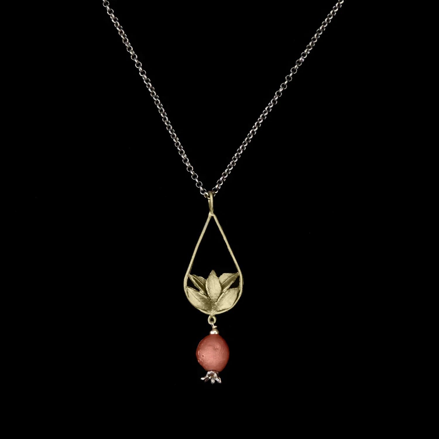 Granatapfel - Kette mit Anhnger Teardrop 20