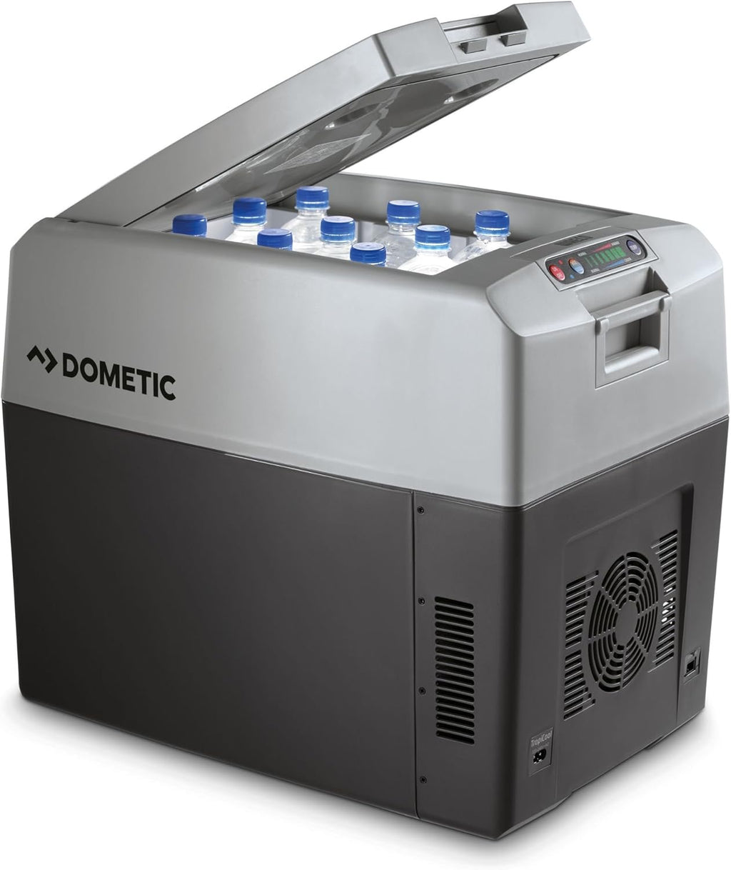Dometic TropiCool TC 35FL, portable thermo-electric cool box / heater box, 33 liters, 12/24 V and 230 V for car, truck, boat and socket, energy class A ++