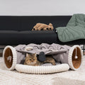 Faltbarer ComfyCat-Tunnel – Kuscheliges 2-in-1 Bett für drinnen