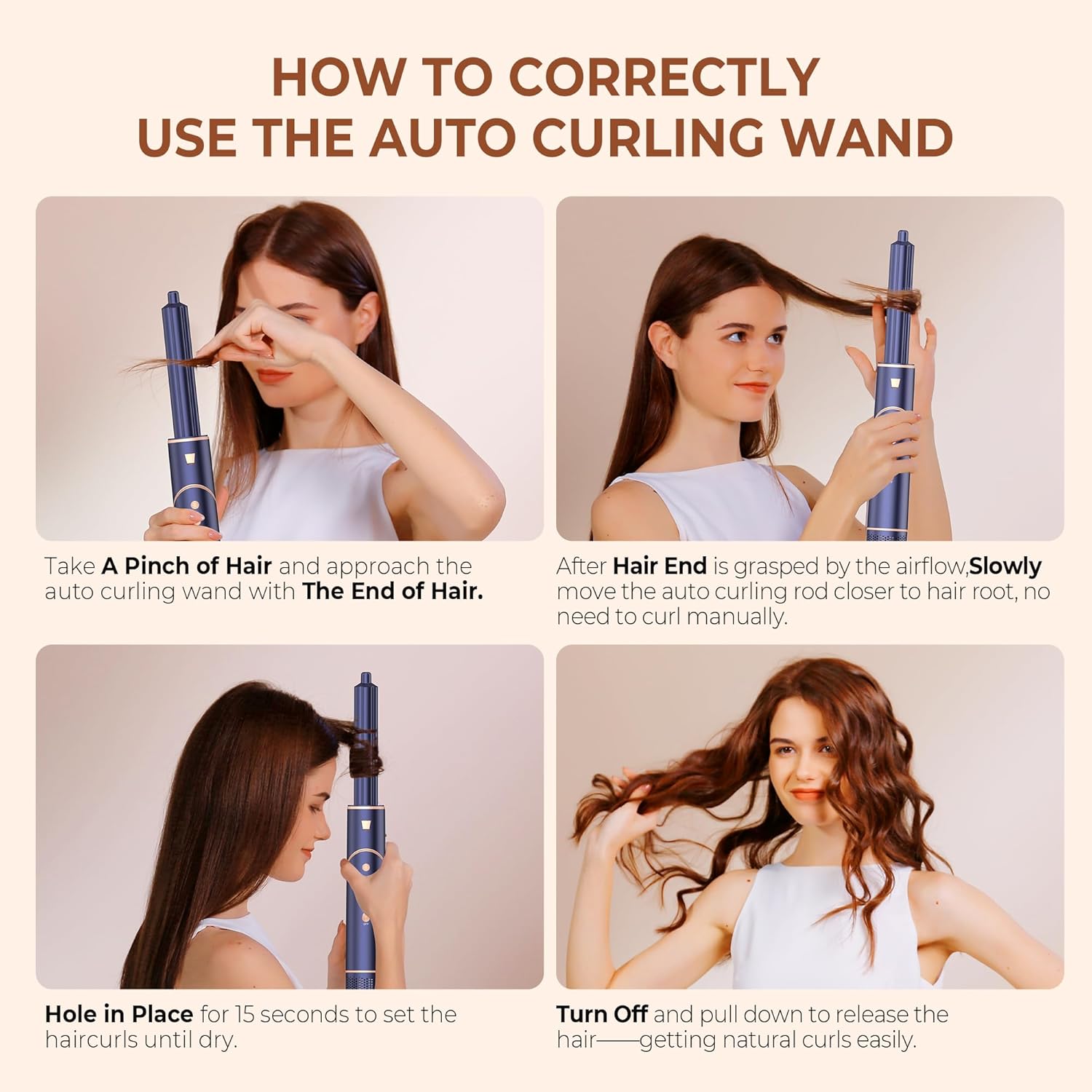 UKLISS 7 in 1 Pro Airstyler & Ionen Föhn [110,000RPM] High-speed Haartrockner Ionen Hair Dryer, mit Heißluft Lockenwickler Thermal Brush Haarglätterbürste Warmluftbürste Föhnbürste, 1200W/Blau