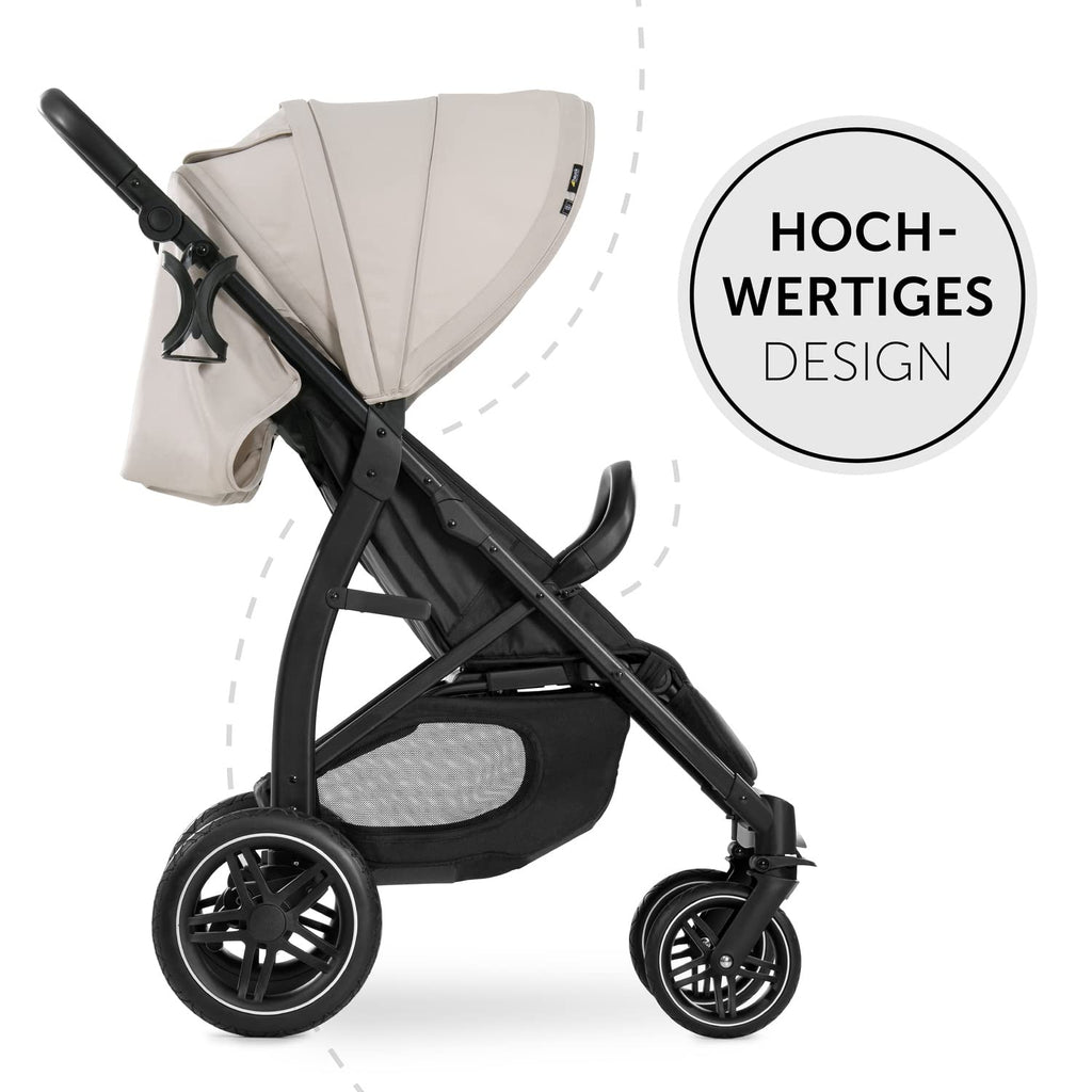 hauck Buggy Rapid 4D per bambini dalla nascita fino a 22 kg con funzione reclinabile, pneumatici in gomma, portabevande, UPF 50+, compatto, cestino XL fino a 3 kg (Jungle Green)