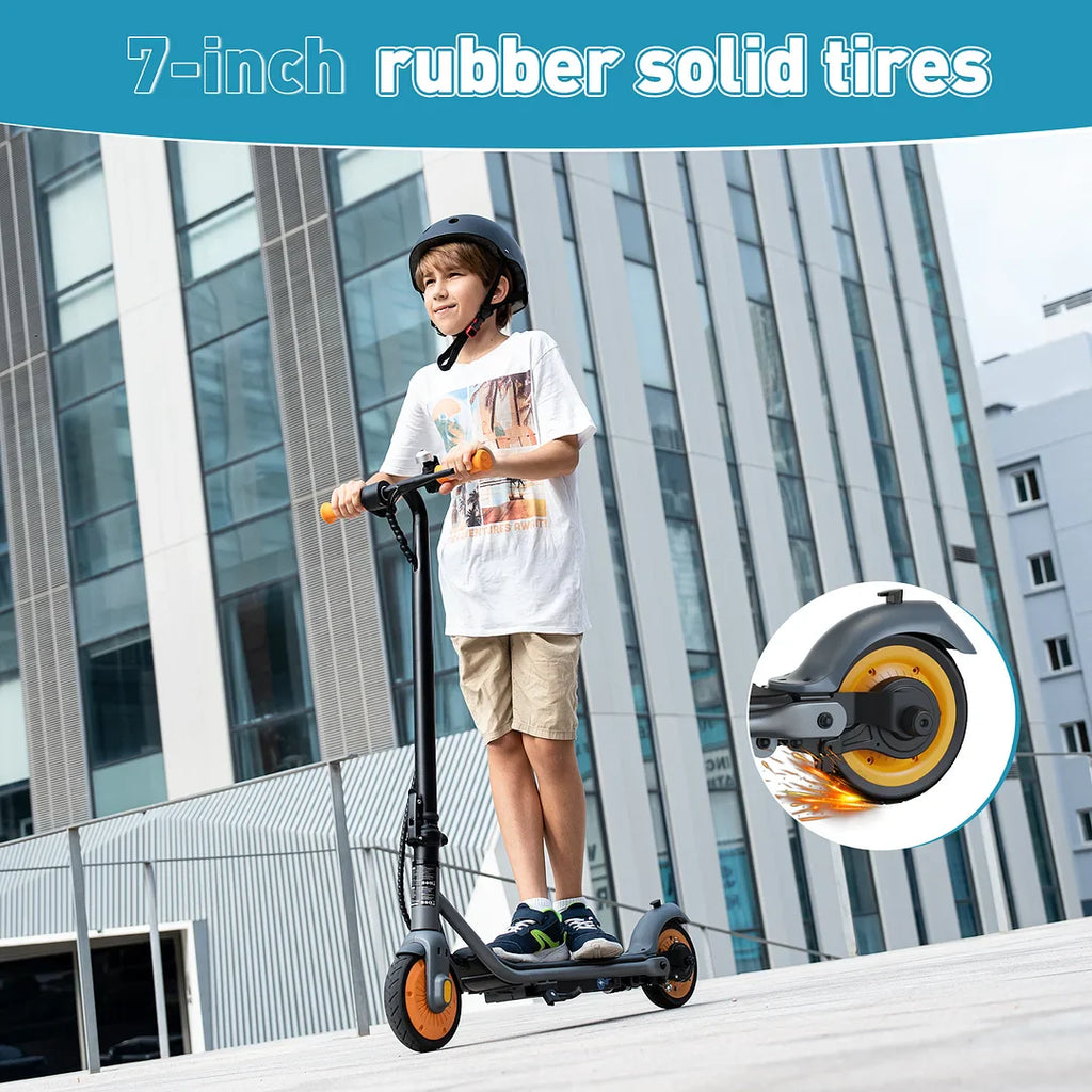 RCB R7X Kid E-Scooter, 150W Motor, Blau/Pink/Grau-Orange