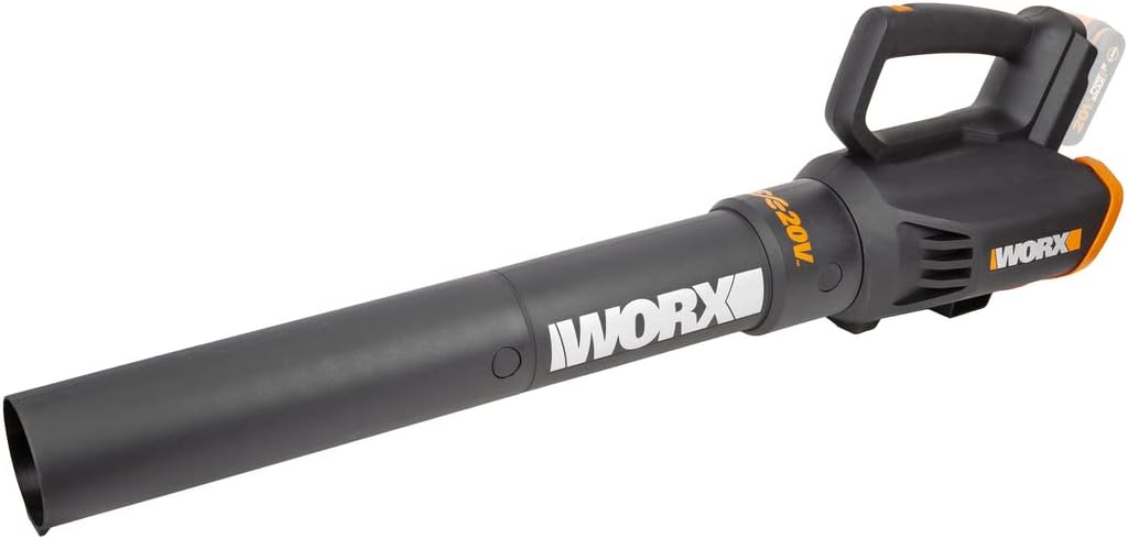 WORX WG163E Akku Rasentrimmer 20V & WG547E.9 Akku-Laubbläser Turbine 20V - höhe Leistung mit Turbinen-Technologie