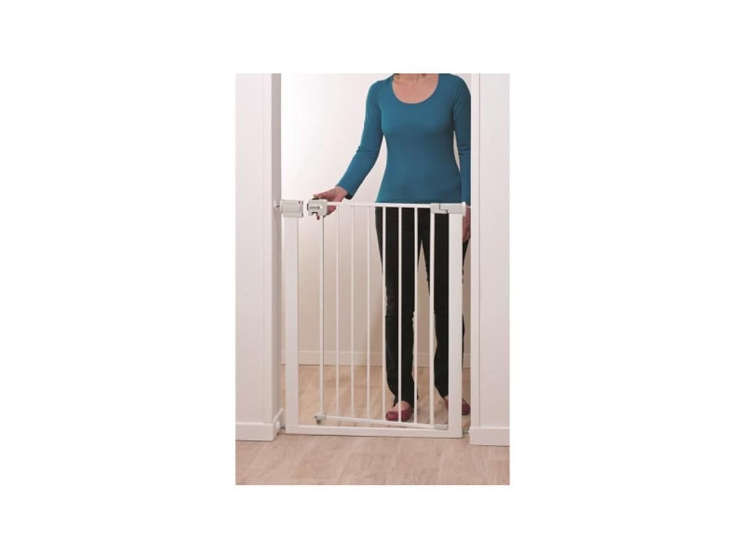 Safety 1st Easy Close Extra Tall, extra hohes (91 cm) Sicherheitsgitter aus Metall, druckfest, ideal für Kinder und Haustiere, mit einer Breite, die sich von 73 auf 80 cm ausdehnen lsst, wei