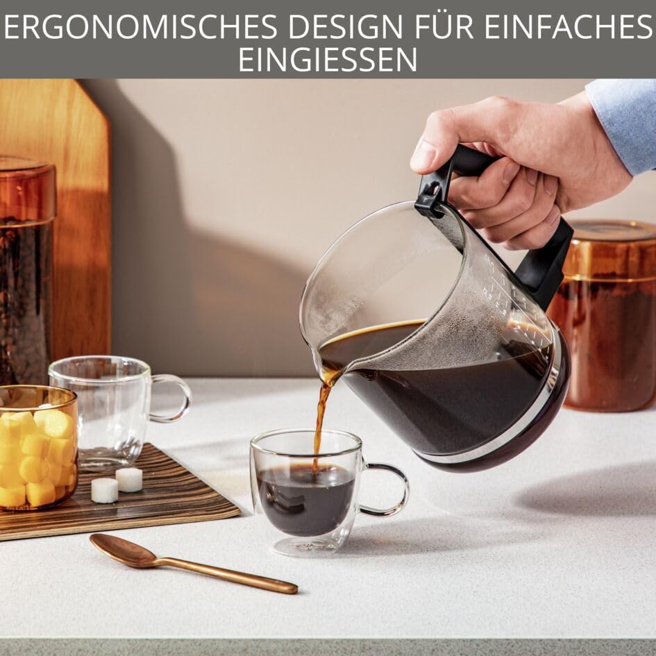 Krups KM4689 Macchina da caffè con filtro T8 | 850 Watt | Spegnimento automatico | 8-12 tazze | Interruttore on/off illuminato | Nero